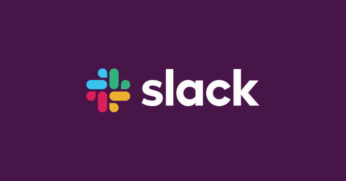Slack logo on a purple background